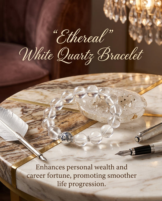 “Ethereal” White Quartz Bracelet for Women