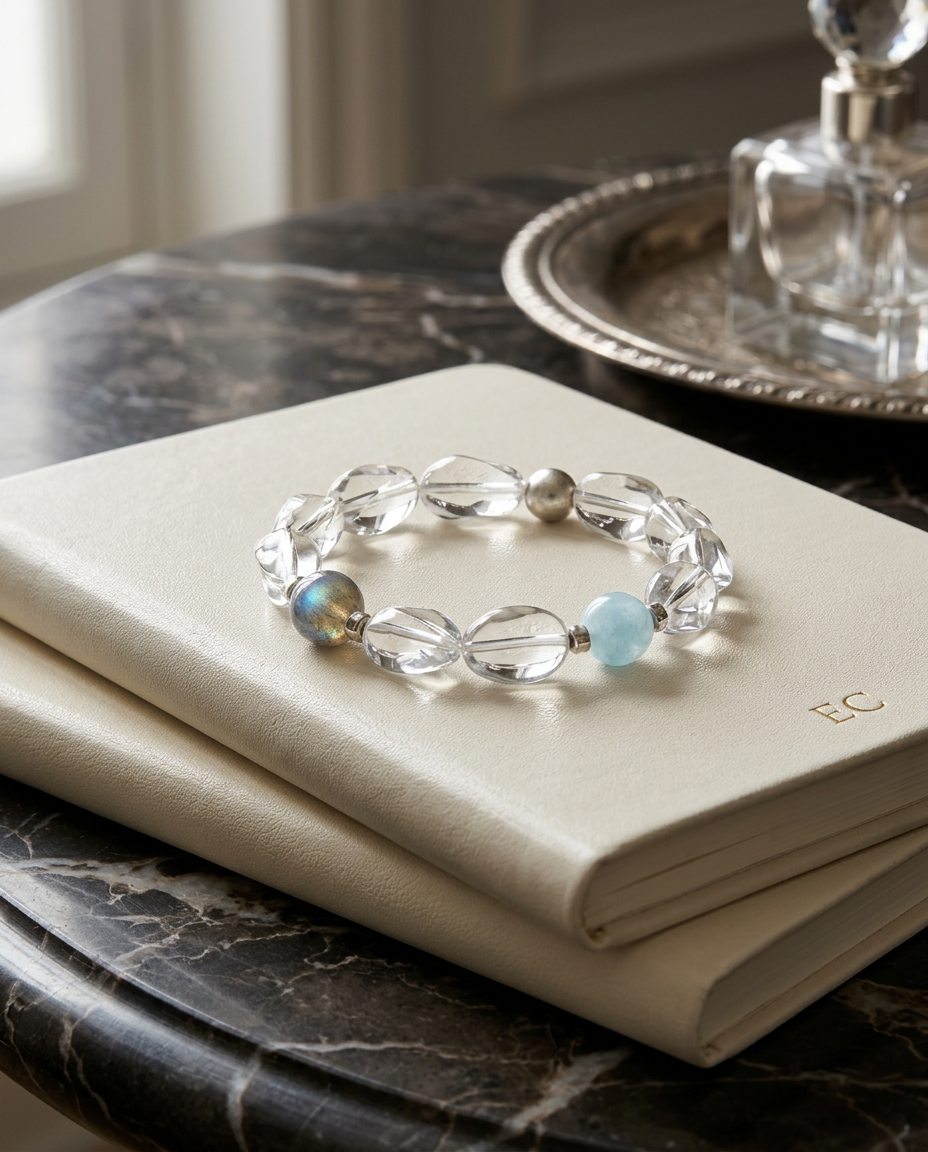 Natural Raw White Quartz Bracelet for Women