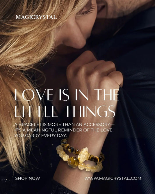 “Sunlit Mountain” Double-Layer Tiger Eye & Citrine Beaded Bracelet