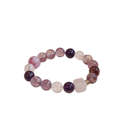 Amethyst and Clear Quartz Spiritual Bracelet