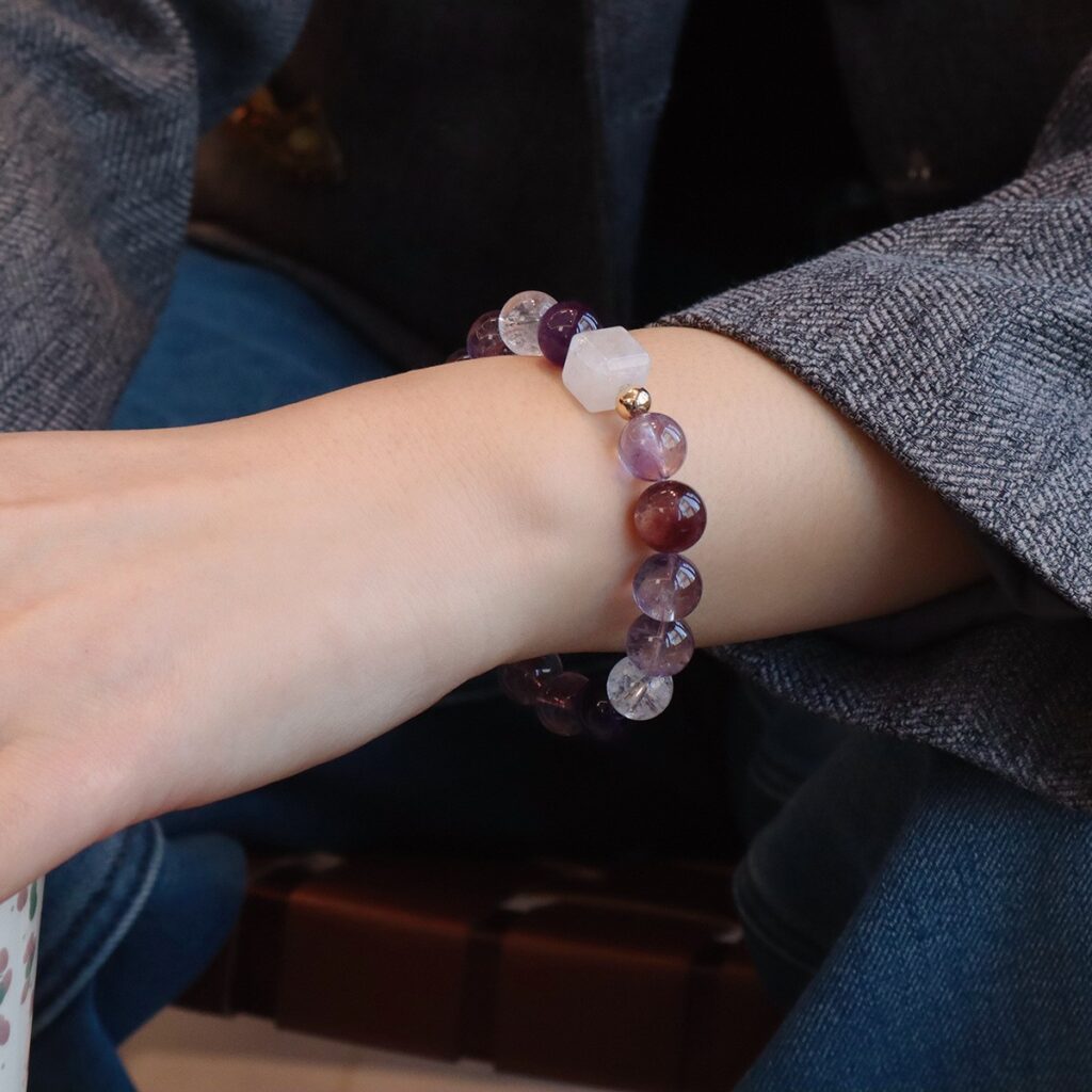 Amethyst and Clear Quartz Spiritual Bracelet