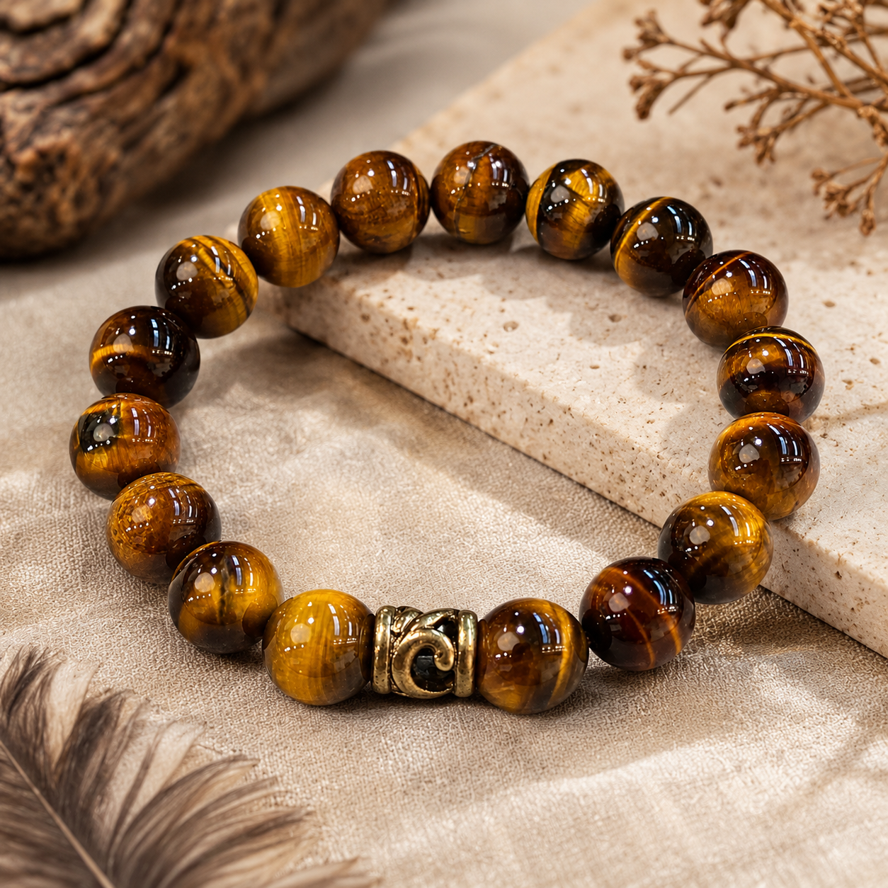 Courage and Strength Tiger’s Eye Bracelet for Confidence and Success