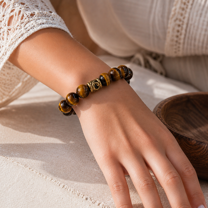 Courage and Strength Tiger’s Eye Bracelet for Confidence and Success