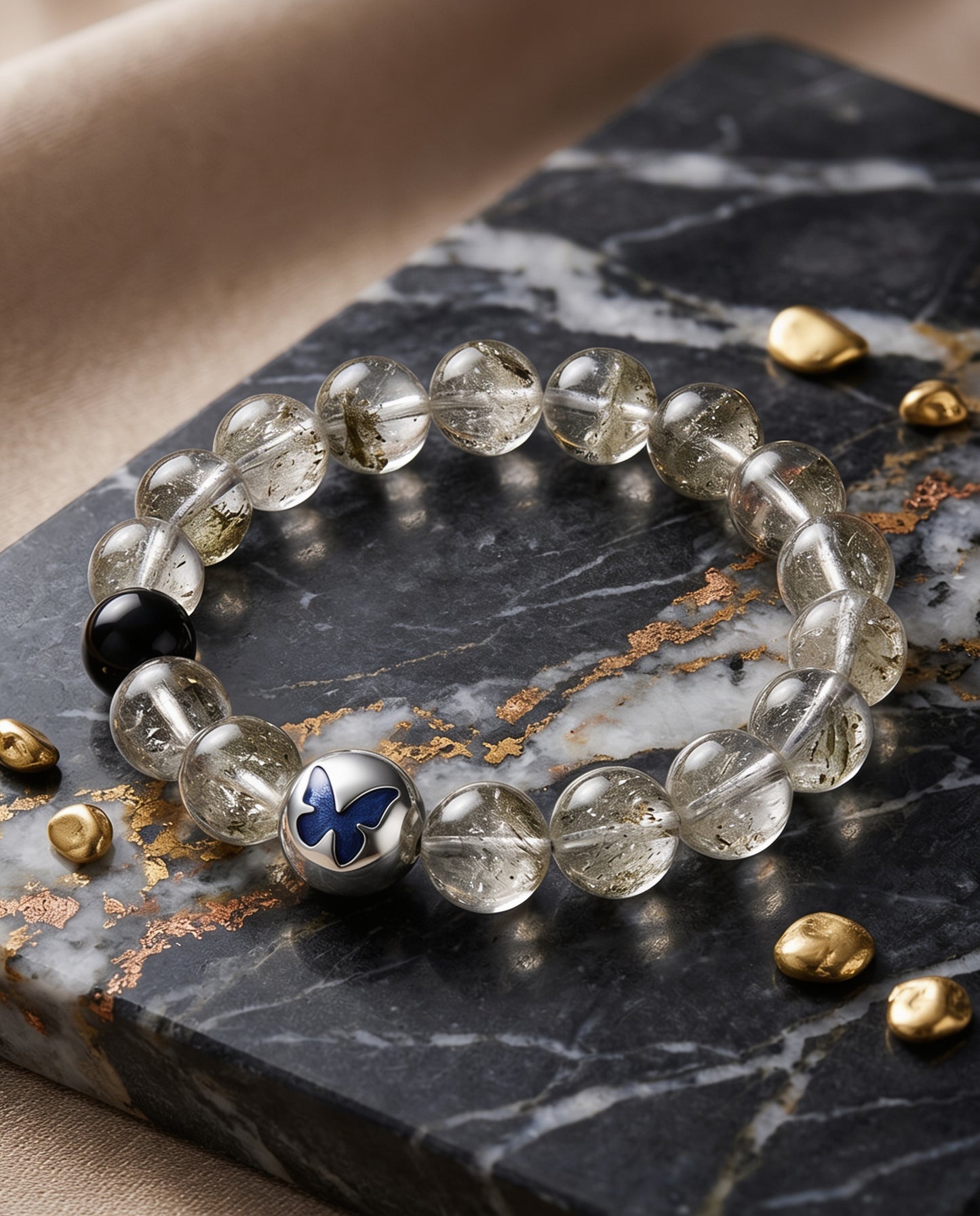 “Emerald Harmony” Green Phantom Quartz Bracelet