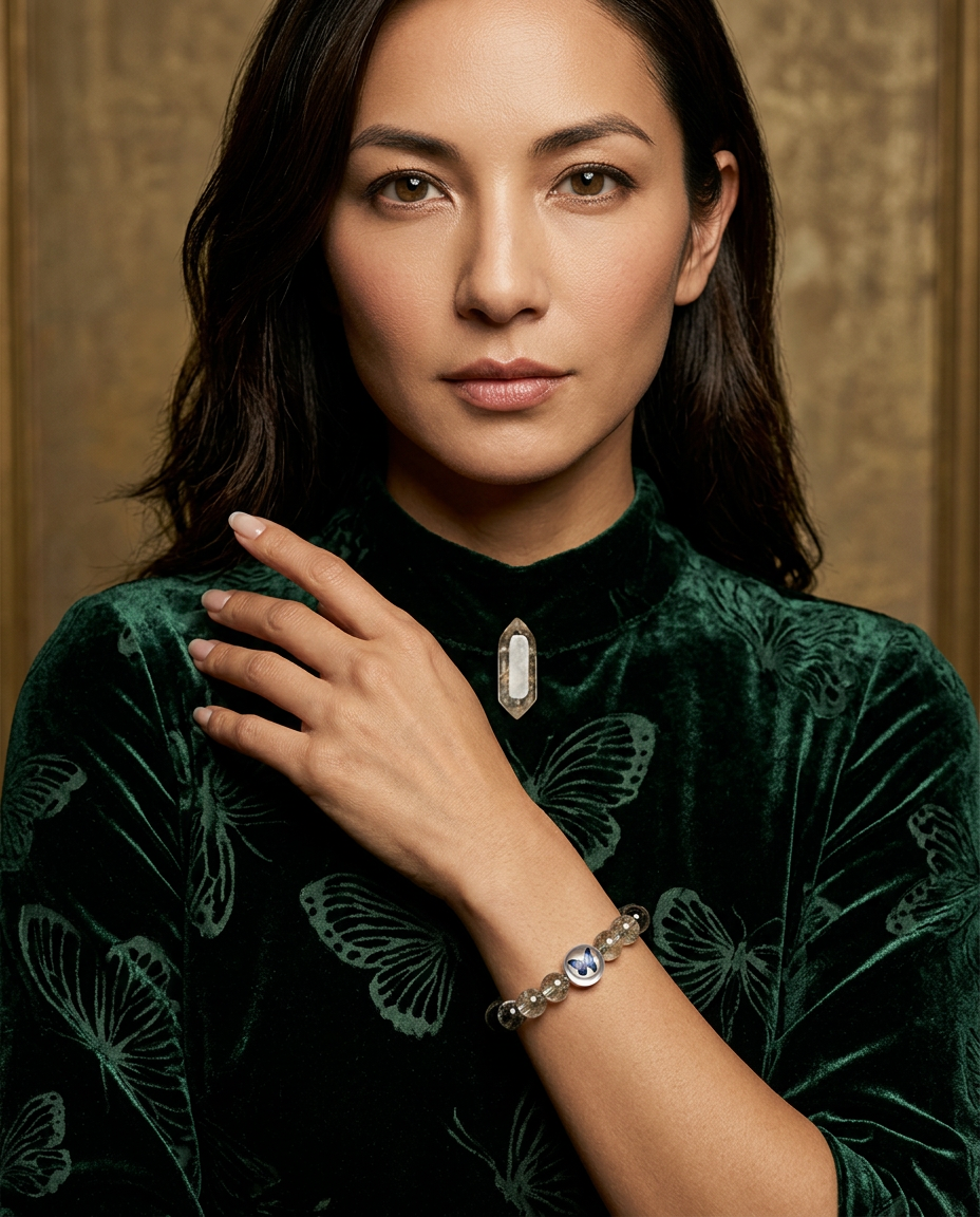 “Emerald Harmony” Green Phantom Quartz Bracelet
