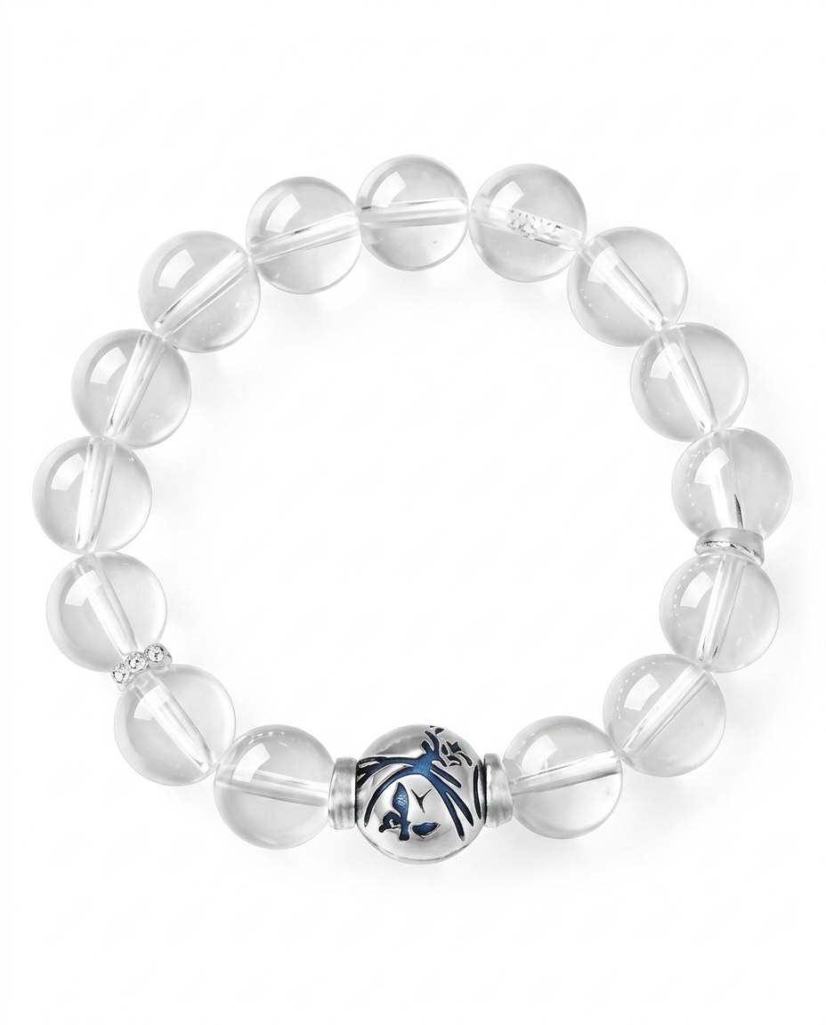 “Ethereal” White Quartz Bracelet for Women