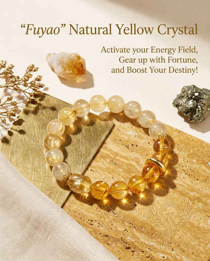 “Fuyao” Natural Yellow Crystal Bracelet for Women