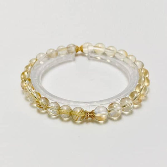 Golden Hair Crystal Beaded Bracelet
