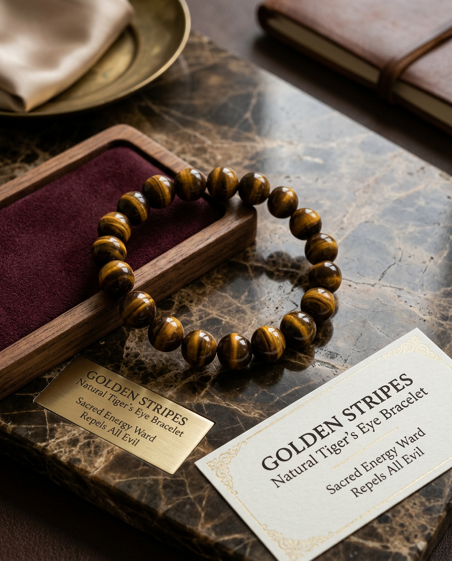 Golden Stripes ”Natural Tiger’s Eye Bracelet