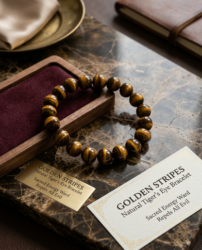 Golden Stripes ”Natural Tiger’s Eye Bracelet