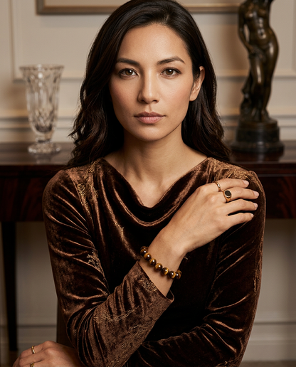 Golden Stripes ”Natural Tiger’s Eye Bracelet