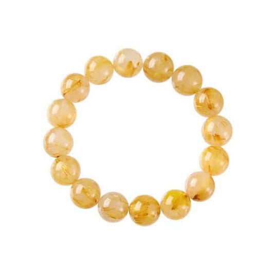 “Golden Sunbeam” Natural Rutilated Quartz Bracelet