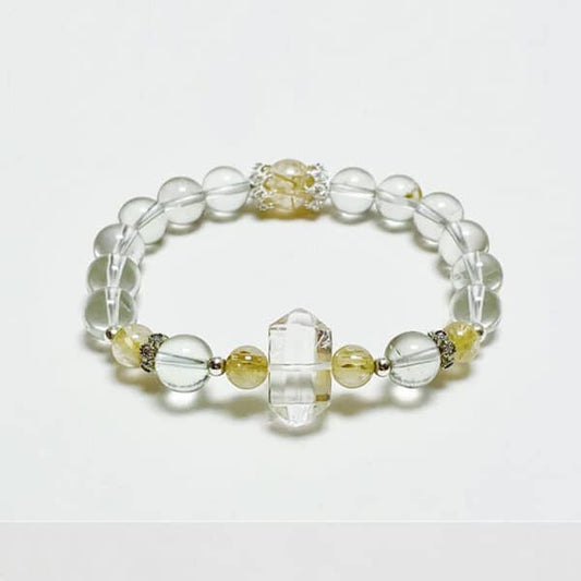 “Green Waters & Blue Mountains” Natural Crystal Bracelet