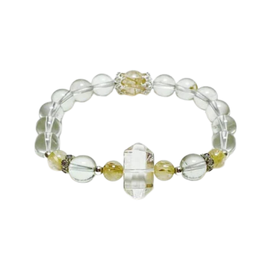 “Green Waters & Blue Mountains” Natural Crystal Bracelet