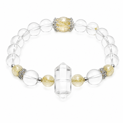 “Green Waters & Blue Mountains” Natural Crystal Bracelet