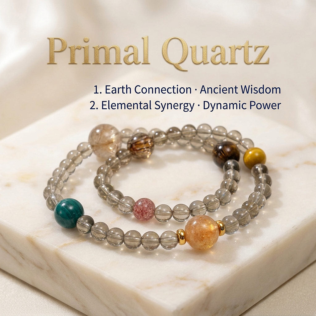 Original Design "Solar System" — Natural Brazilian Citrine Planetary Multi-Gem Double-Row Bracelet