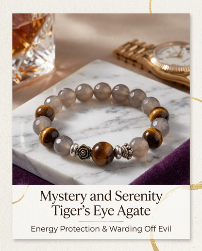 Mystery and Serenity Tiger’s Eye Agate Bracelet for Balance and Peace