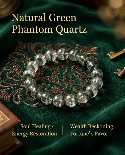 Natural Green Phantom Quartz Bracelet