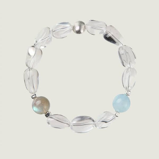 Natural Raw White Quartz Bracelet for Women