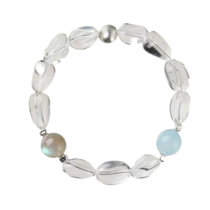 Natural Raw White Quartz Bracelet for Women