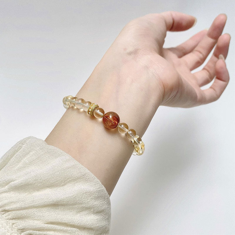 Natural Citrine Gemstone Bracelet