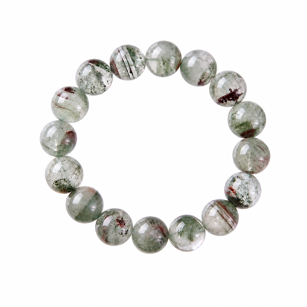 Natural Green Phantom Quartz Bracelet