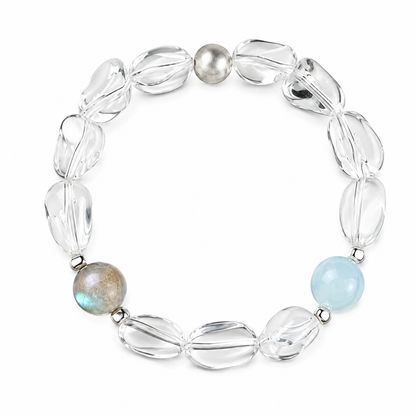 Natural Raw White Quartz Bracelet for Women
