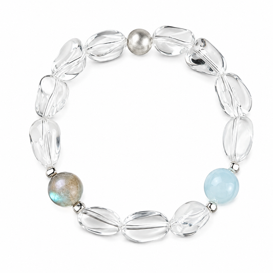 Natural Raw White Quartz Bracelet for Women