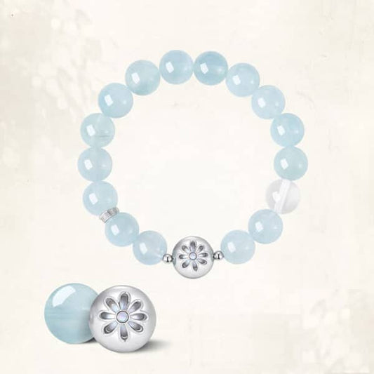 “Ocean Whisper” Aquamarine Bracelet for Women