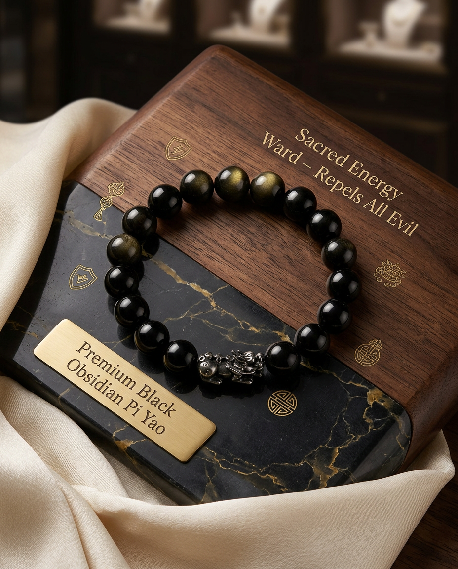 Premium Black Obsidian Pi Yao Bracelet