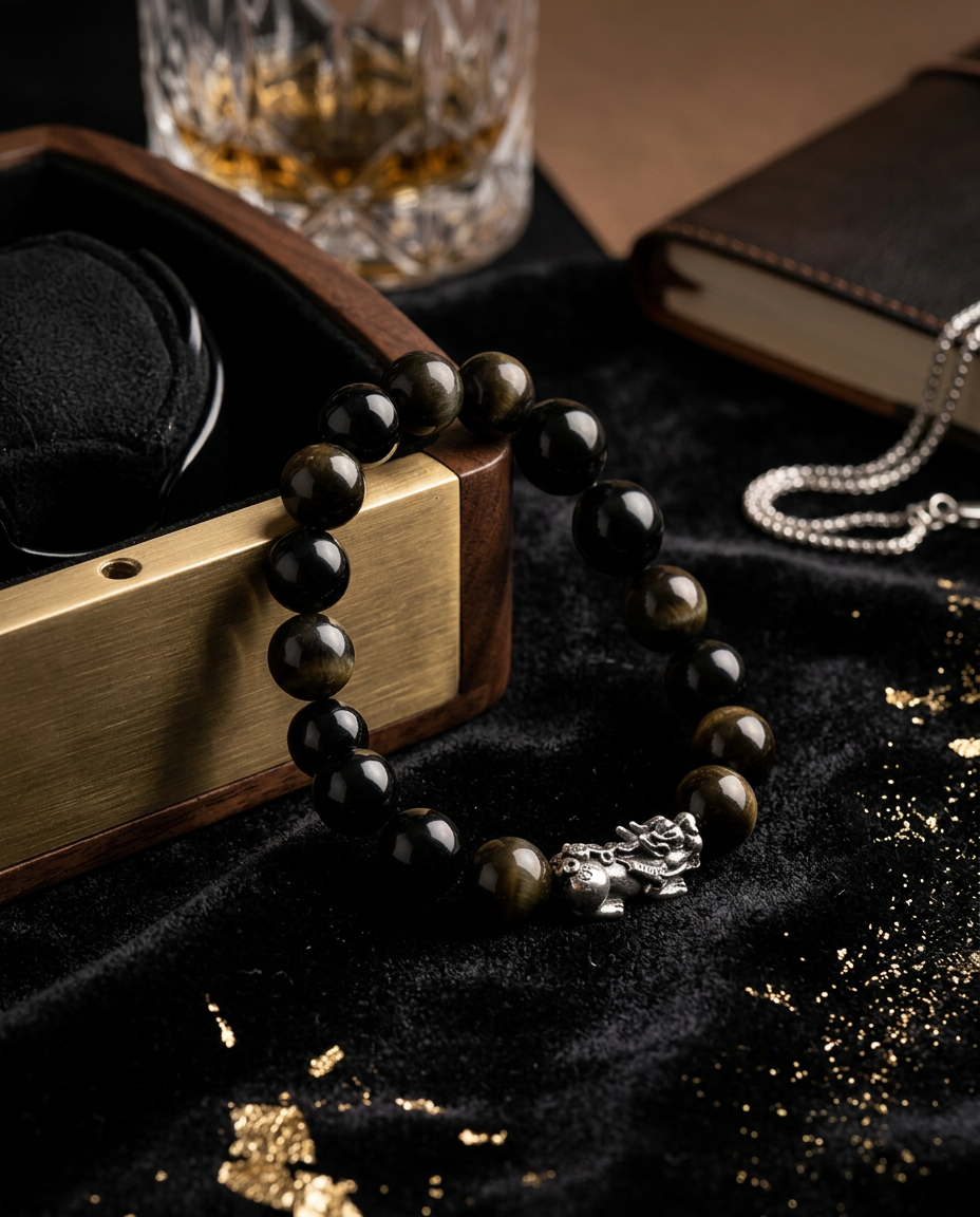 Premium Black Obsidian Pi Yao Bracelet