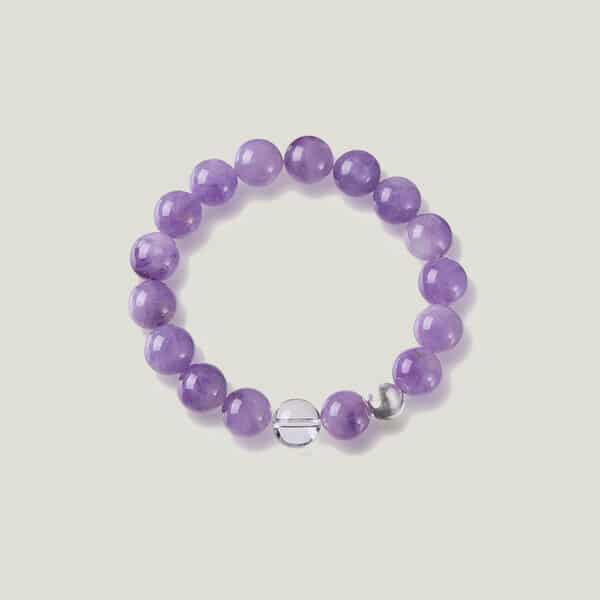 “Purple Aura” Natural Lavender Amethyst Beaded Bracelet