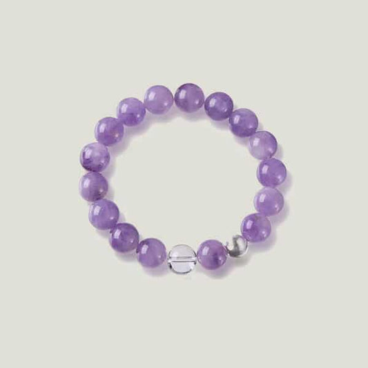“Purple Aura” Natural Lavender Amethyst Beaded Bracelet