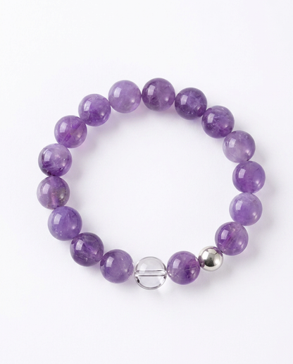 “Purple Aura” Natural Lavender Amethyst Beaded Bracelet