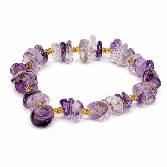 Original Design 【Stone of Wisdom】Amethyst Freeform Bracelet