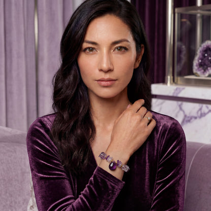 Original Design 【Stone of Wisdom】Amethyst Freeform Bracelet