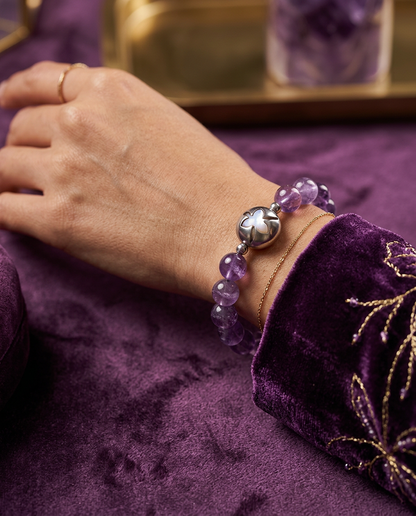 “Wisdom Stone” Natural Amethyst Bracelet for Women